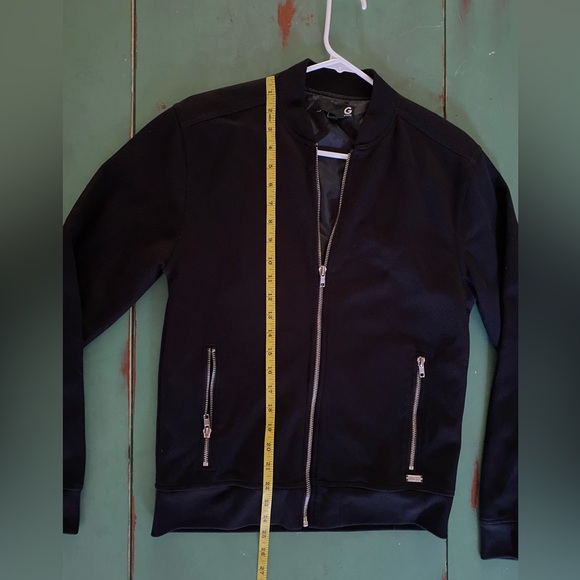 G By Guess Men’s XS Lined Zip Up Flight Bomber Jacket - Picture 3 of 7